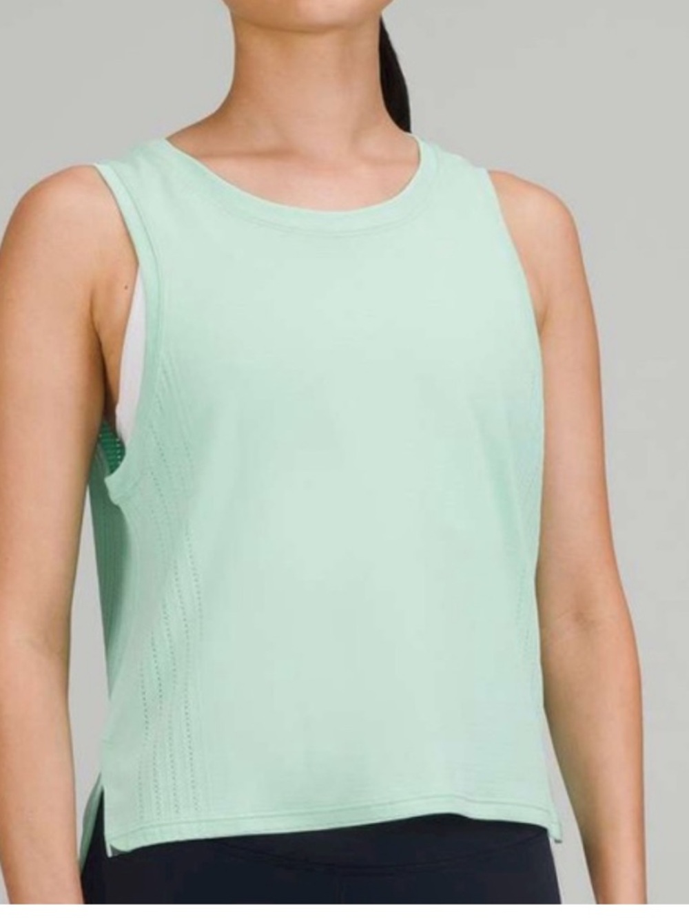 Lululemon Train To Be Lightweight Mint Green Activewear Tank Top Size 12